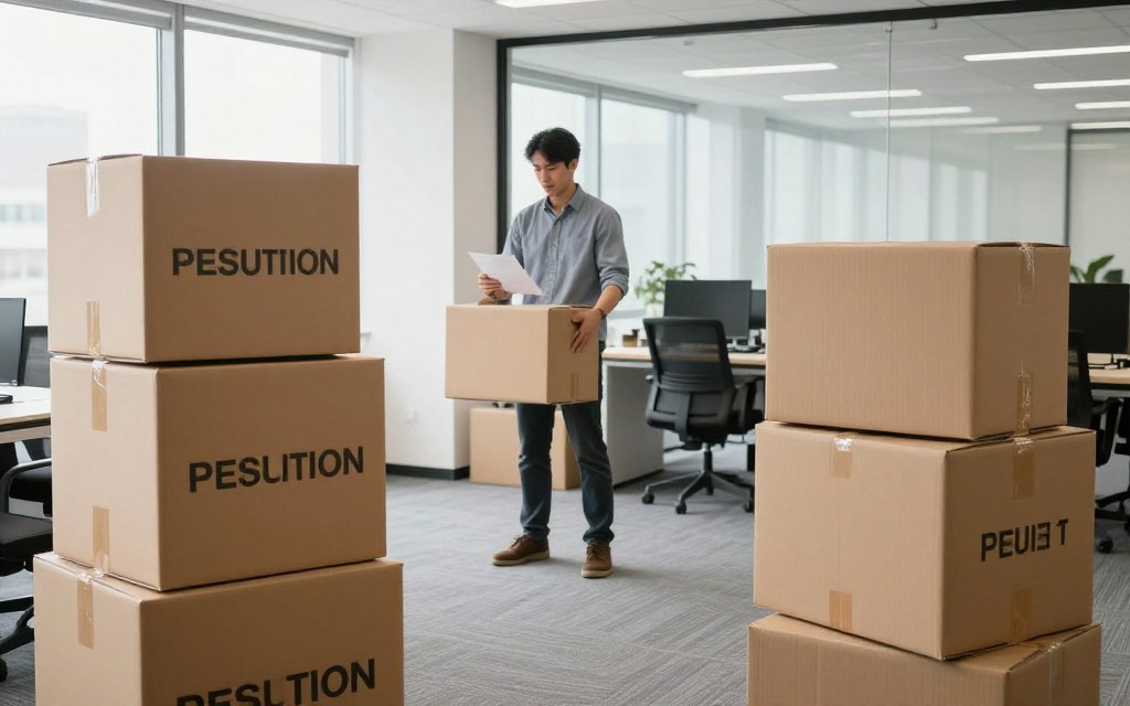 Business relocation boxes and office move representing when to change registered address Singapore