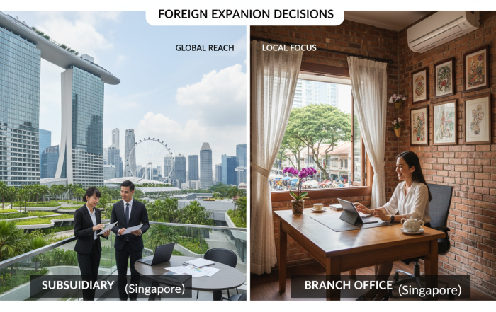 Singapore subsidiary vs branch office