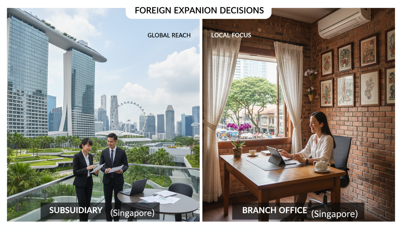 Singapore subsidiary vs branch office